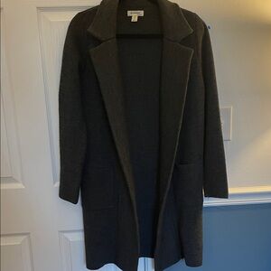 Monteau Dark Gray Knit 100% acrylic coatigan